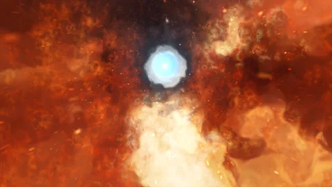 Hell to heaven transition Stock Footage 99640781