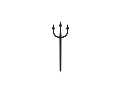 Hell, instrument, trident icon on white background. Vector illustration. Stock Illustration