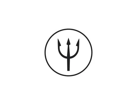 Hell, instrument, trident icon on white background. Vector illustration. イラスト素材