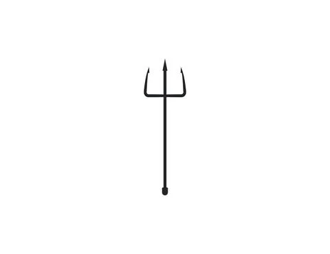 Hell, instrument, trident icon on white background. Vector illustration. イラスト素材