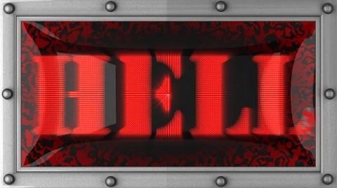 Hell on led Stock Footage 8762396