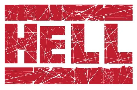 Hell Red Ink Stamp Stock Illustration