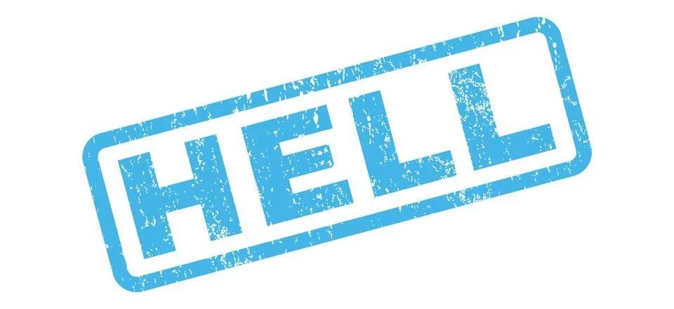 Hell Rubber Stamp 스톡 일러스트