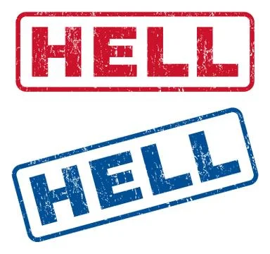 Hell Rubber Stamps Illustrazione stock