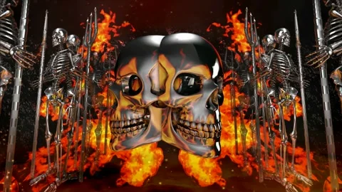 Hell Skull 01 Stock Footage 315420328