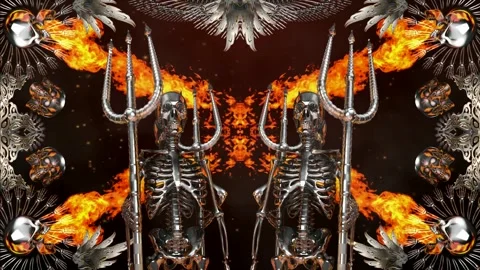 Hell Skull 02 Stock Footage 315420326