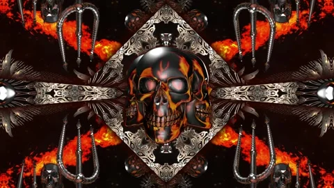 Hell Skull 03 Stock Footage 315420325