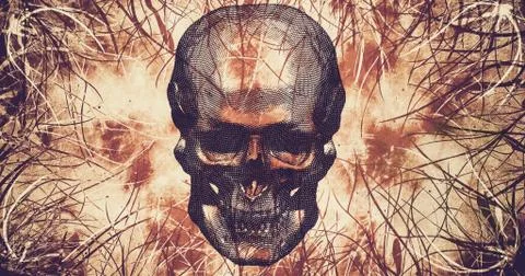 Hell Skull 8 Stock Illustration