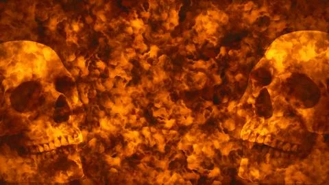 Hell Skulls Chaos Illustrazione stock