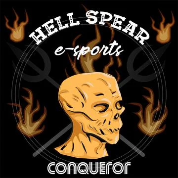 Hell Spear Conqueror e-sport Team Sign Vector Illustration イラスト素材