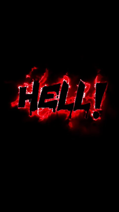 Hell text with red electric animation that moves randomly Stock Footage 326055357