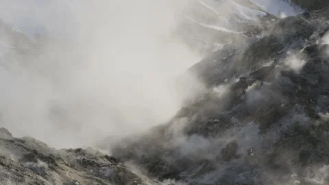 Hell Valley of Noboribetsu Onsen Stock Footage 332821041