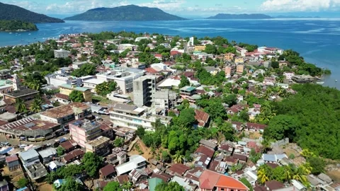 Hell Ville, Nosy Be - Madagascar, Aerial view, Shipping Port Stock Footage 247474910