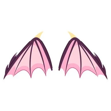 Hell wings dragon cartoon vector illustration 스톡 일러스트