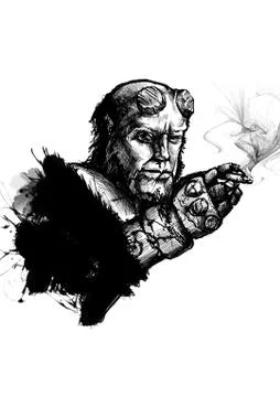 Hellboy Illustrazione stock