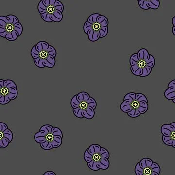 Hellebore flower spring vector seamless pattern 스톡 일러스트