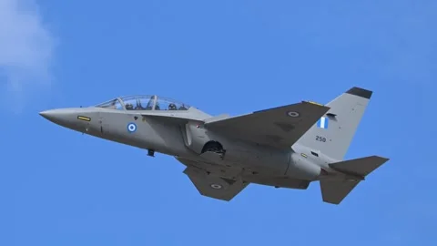 Hellenic Air Force M-346 Master trainer  at Athens Flying Week 2024 Stock Footage 285327853