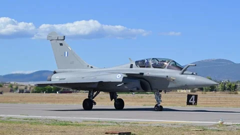 Hellenic Air Force Rafale and F-16 fighters at Athens Flying Week 2024 Stock Footage 287938286