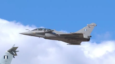 Hellenic Air Force Rafale fighter at Athens Flying Week 2024 Stock Footage 286171466