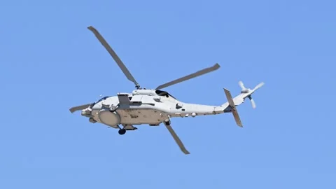 Hellenic Navy MH-60R Romeo helicopter at Athens Flying Week 2024 Stock Footage 286355191