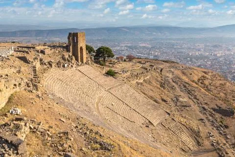 The Hellenistic Theater in Pergamon Stock Photos