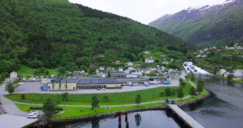 Hellesylt village Stock Footage 312315583