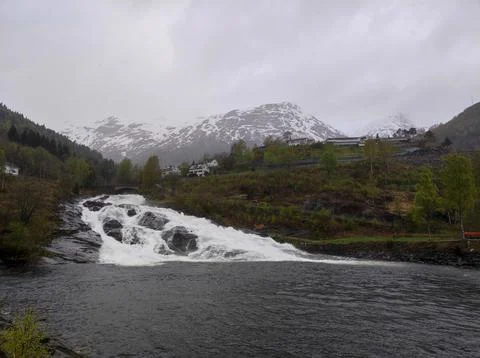 Hellesyltfossen, Hellesylt, Norway Stock Photos