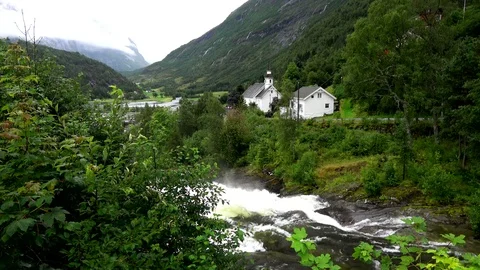 Hellesyltfossen, Norway Stock Footage 96952423