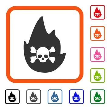 Hellfire Framed Icon Stock Illustration