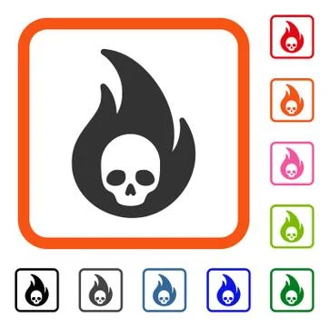 Hellfire Framed Icon Stock Illustration