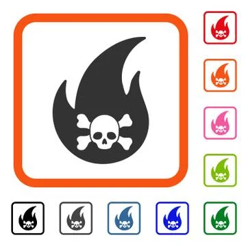 Hellfire Framed Icon Stock Illustration