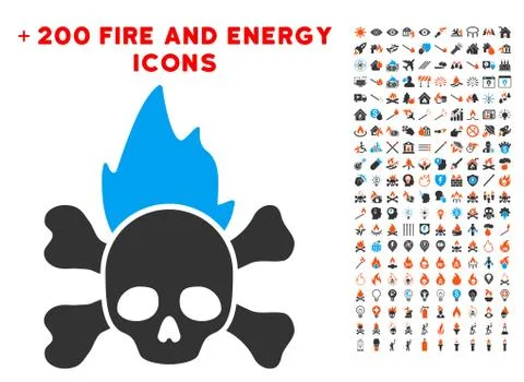 Hellfire Icon with Bonus Energy Set イラスト素材