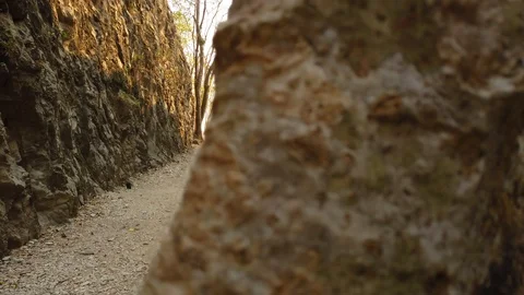 The Hellfire Pass in Kanchanaburi, Thailand which was built by prisoners Stock Footage 108632173