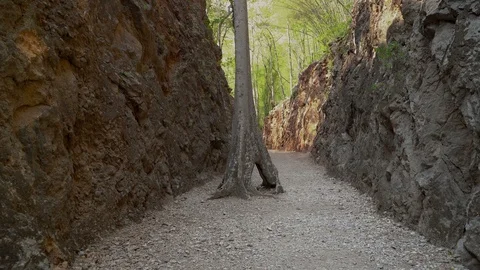 Hellfire Pass Memorial is the name of a railway Stock Footage 106603182