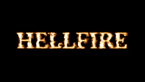 Hellfire Text Effect Stock Footage 336838736