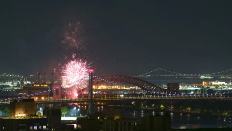 Hellgate Triborough Fireworks (3 of 3) Video stock 156718653