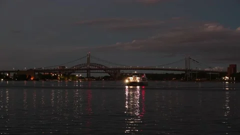 Hellgate Triborough Night Stock Footage 137906845