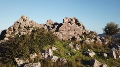 Hellinikon Pyramid, Argos, Greece, Drone  Flyover 2K Stock Footage 158032078