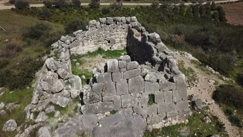 Hellinikon Pyramid, Argos, Greece, Drone Circling Epic Footage 2K Stock Footage 158032188