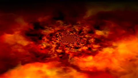 Hellish Burning Flames Endless Roiling Inferno Stock-Footage 139735412