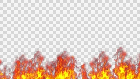Hellish fire against a transparent background Stock Footage 236325122
