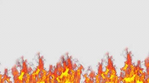 Hellish fire against a transparent background Stock Footage 236330497
