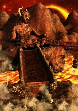 Hellish place Stock Illustration