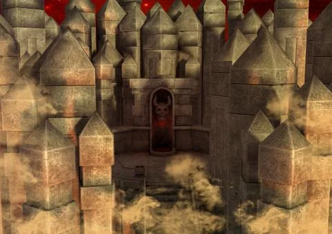 Hellish place Stock Illustration