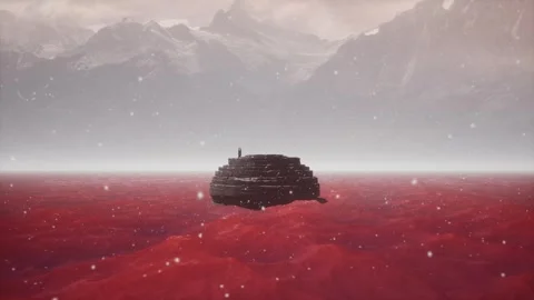 Hellish Platform, Surreal World #2 Stock Footage 317465202