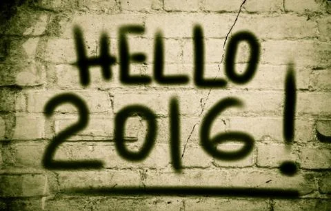 Hello 2016 Concept Stock Illustration