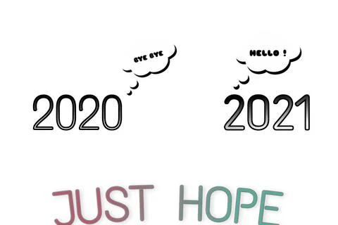 Hello 2021 , BYE BYE 2020 Stock Illustration