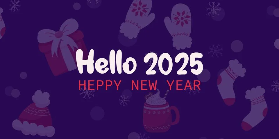 Hello 2025 Stock Illustration