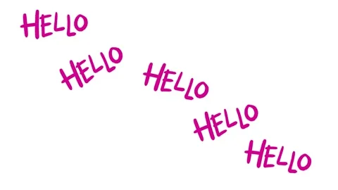 Hello 4k animated video clip isolated in white background Stock Footage 268570040