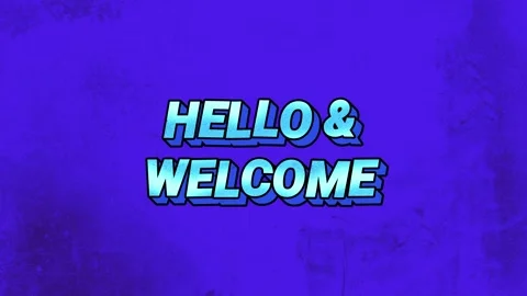Hello and Welcome 3D Text on the screen. Immersive 3D Text Animation Stock Footage 264152673